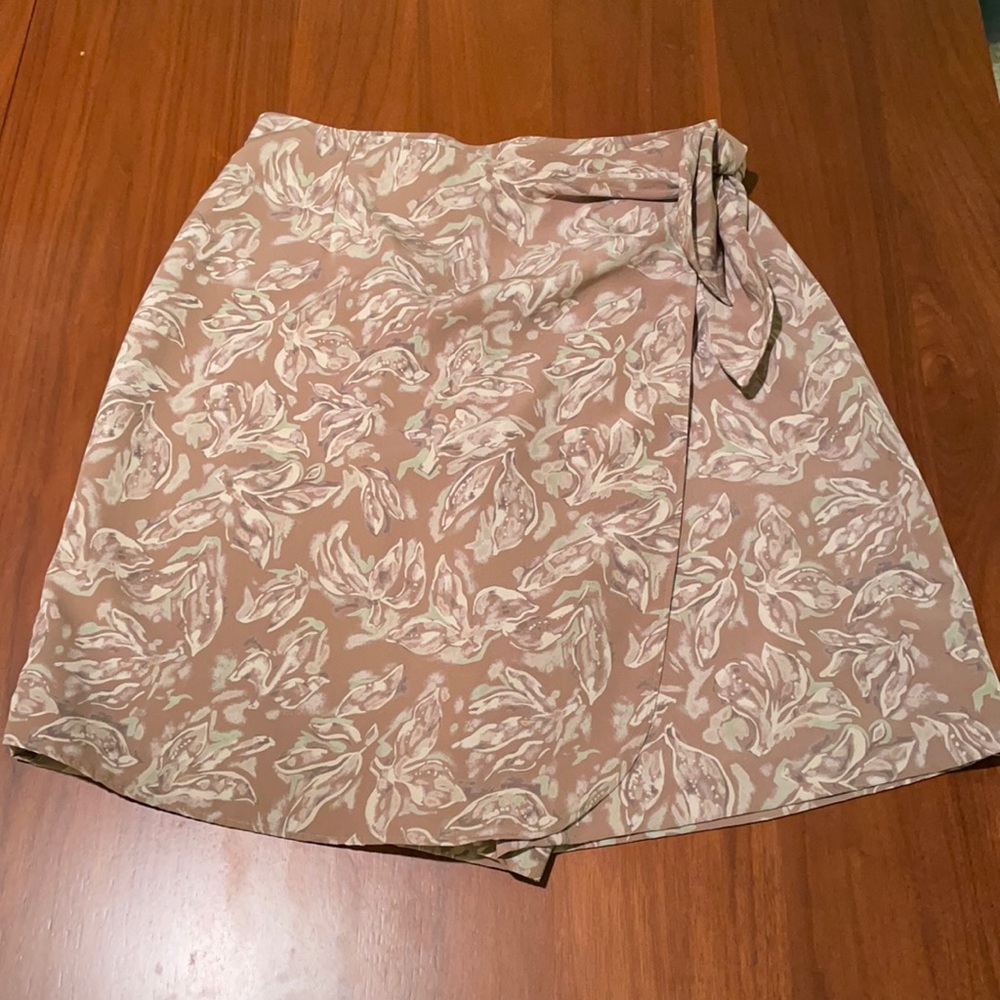 Tropical wrap skort
